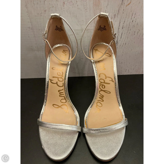Shoes Heels Stiletto By Sam Edelman In Silver, Size: 11