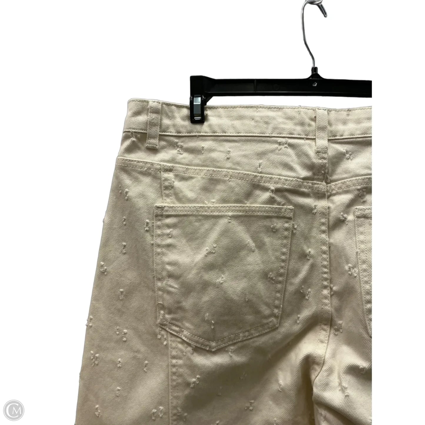 Jeans Wide Leg By Future Collective In Cream, Size: L