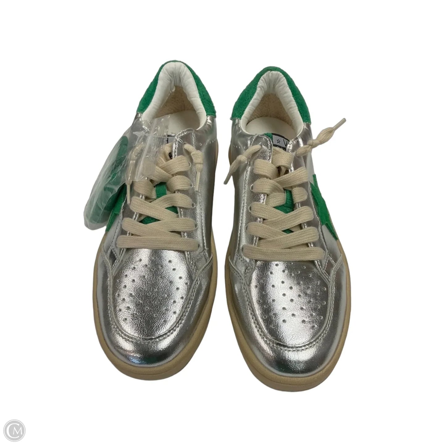 Shoes Sneakers By Vintage Havana In Green & Silver, Size: 9.5