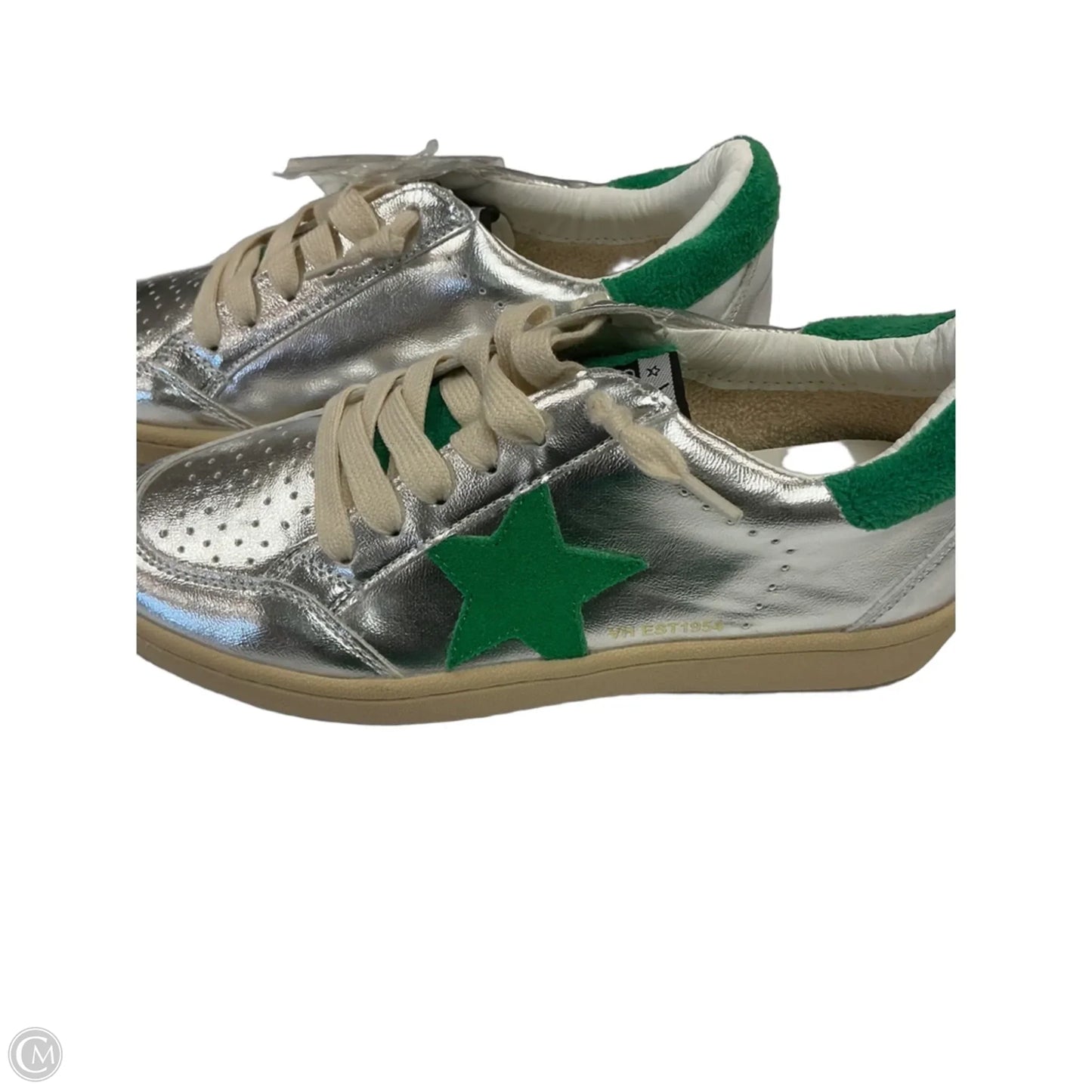 Shoes Sneakers By Vintage Havana In Green & Silver, Size: 9.5