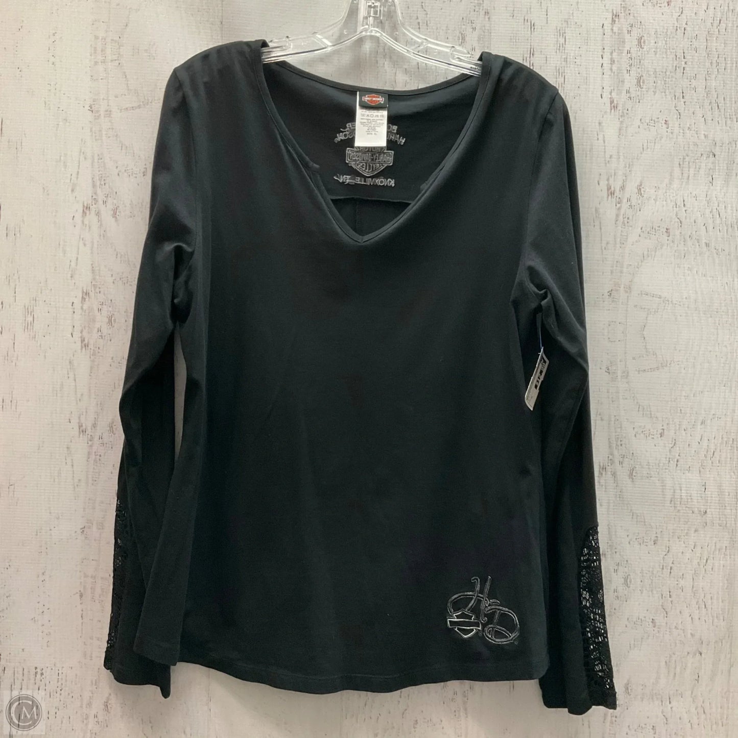 Top Long Sleeve By Harley Davidson In Black, Size: Xl