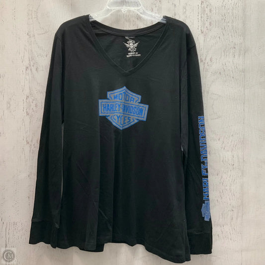 Top Long Sleeve By Harley Davidson In Grey, Size: Xl
