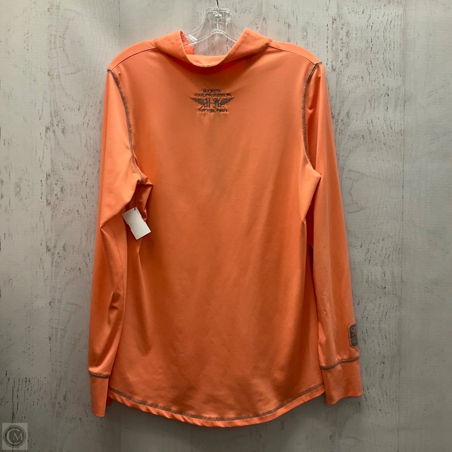 Top Long Sleeve By Harley Davidson In Orange, Size: Xl