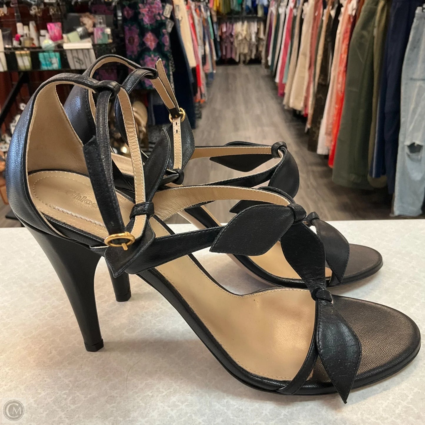 Sandals Designer By Chloe In Black, Size: 9