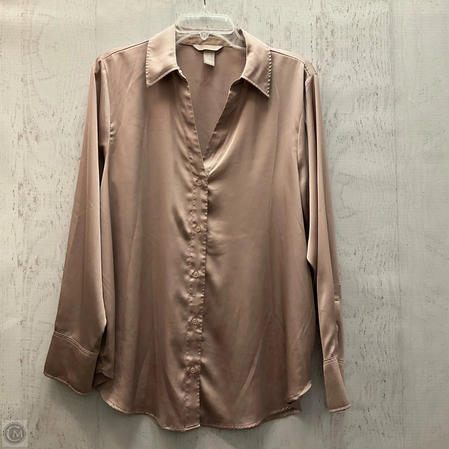 Top Long Sleeve By H&m In Beige, Size: L
