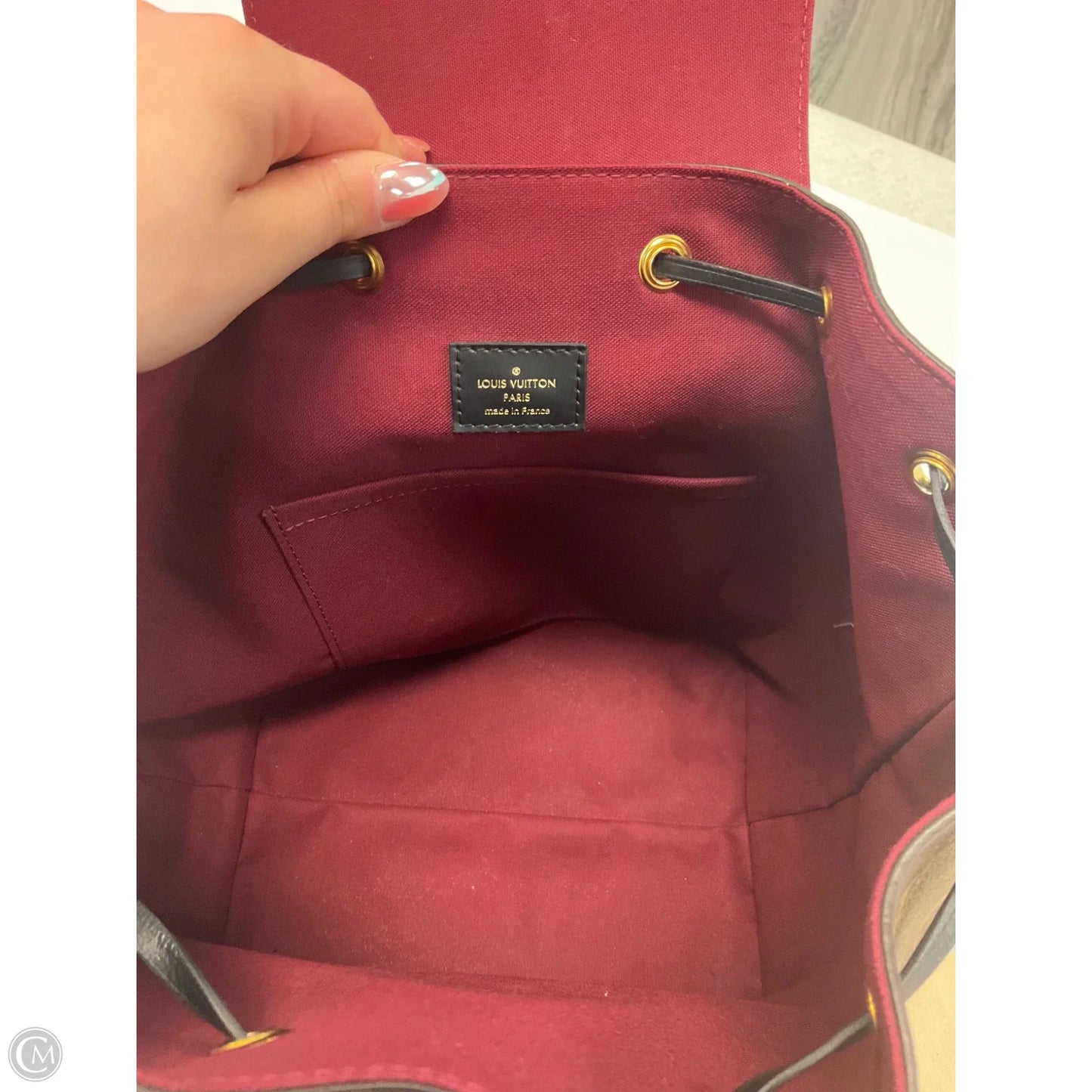 Backpack Luxury Designer By Louis Vuitton, Size: Medium