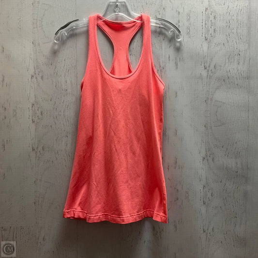 Athletic Tank Top By Lululemon In Orange, Size: 6