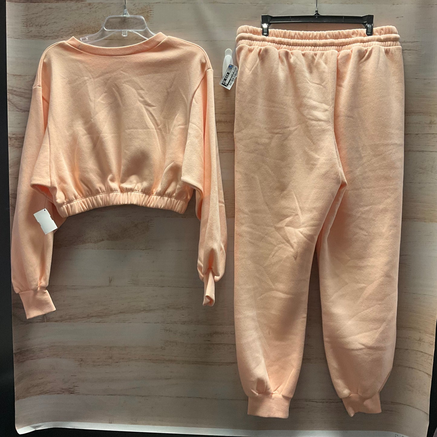 Pants Set 2pc By Zenana Outfitters In Peach, Size: Xl