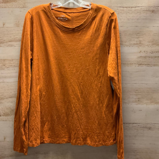 Top Long Sleeve By J. Crew In Brown, Size: L