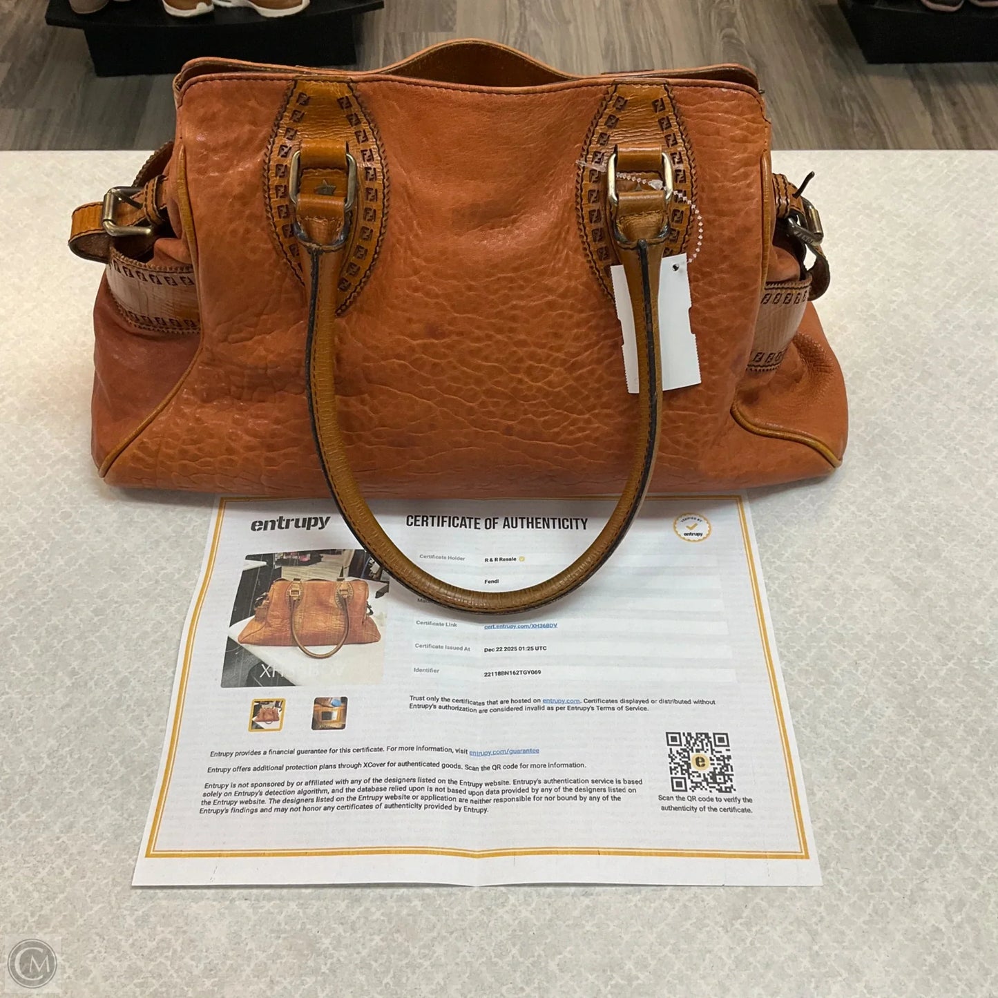 Handbag Luxury Designer By Fendi, Size: Large