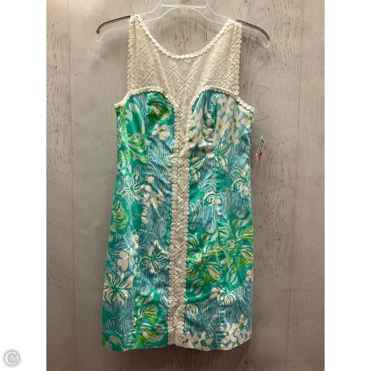 Dress Designer By Lilly Pulitzer In Blue & Green, Size: 4
