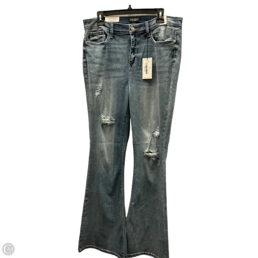 Jeans Flared By Judy Blue In Blue Denim, Size: 14