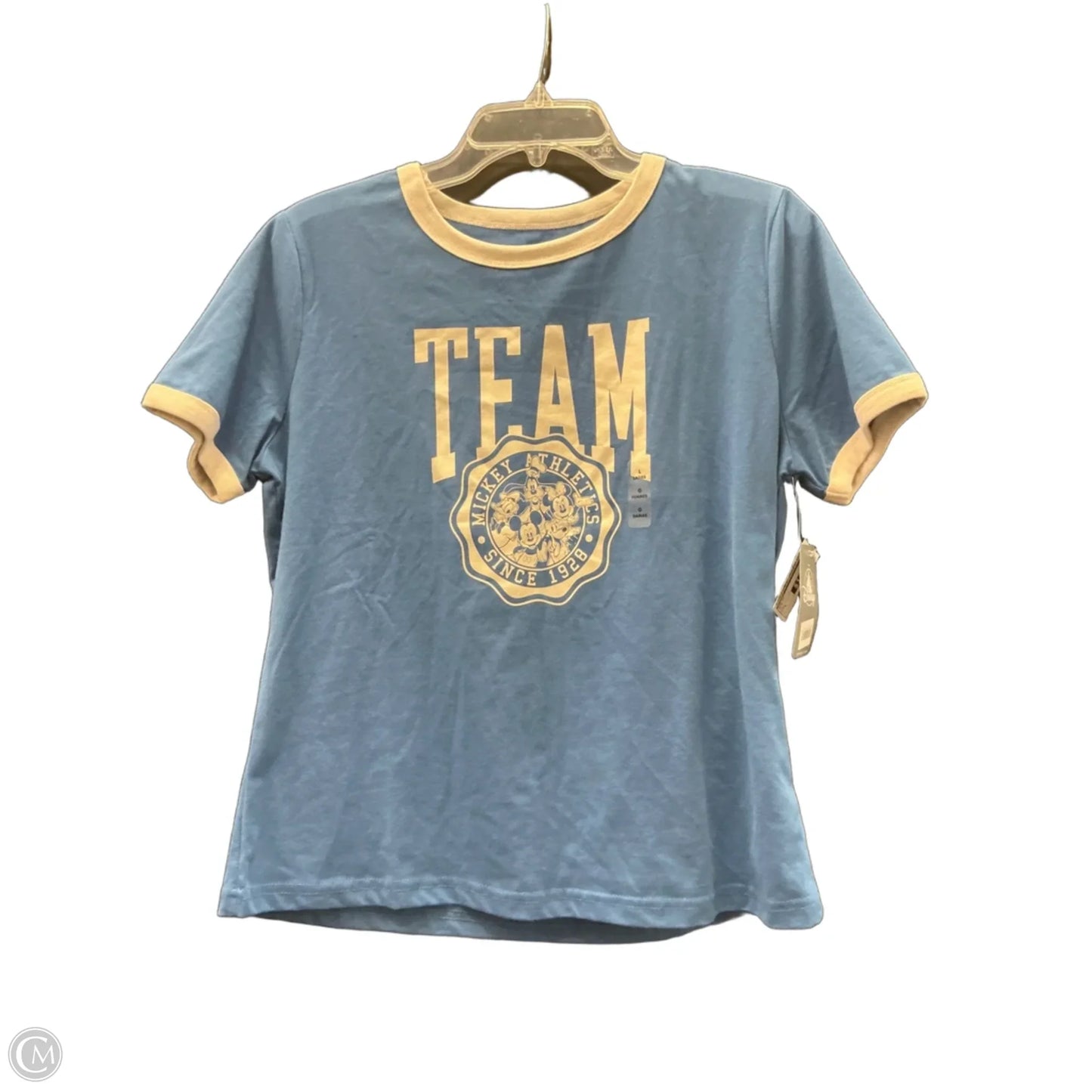 Top Short Sleeve By Disney In Blue, Size: L