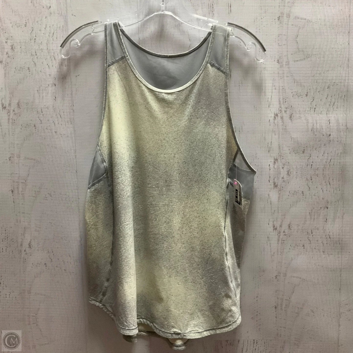 Athletic Tank Top By Lululemon In Grey & Yellow, Size: 8