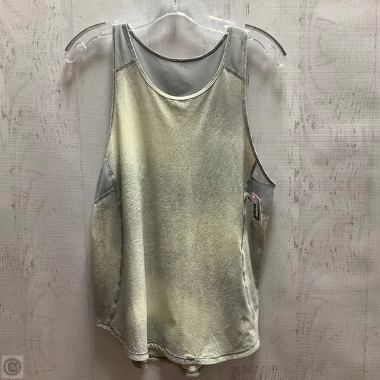 Athletic Tank Top By Lululemon In Grey & Yellow, Size: 8