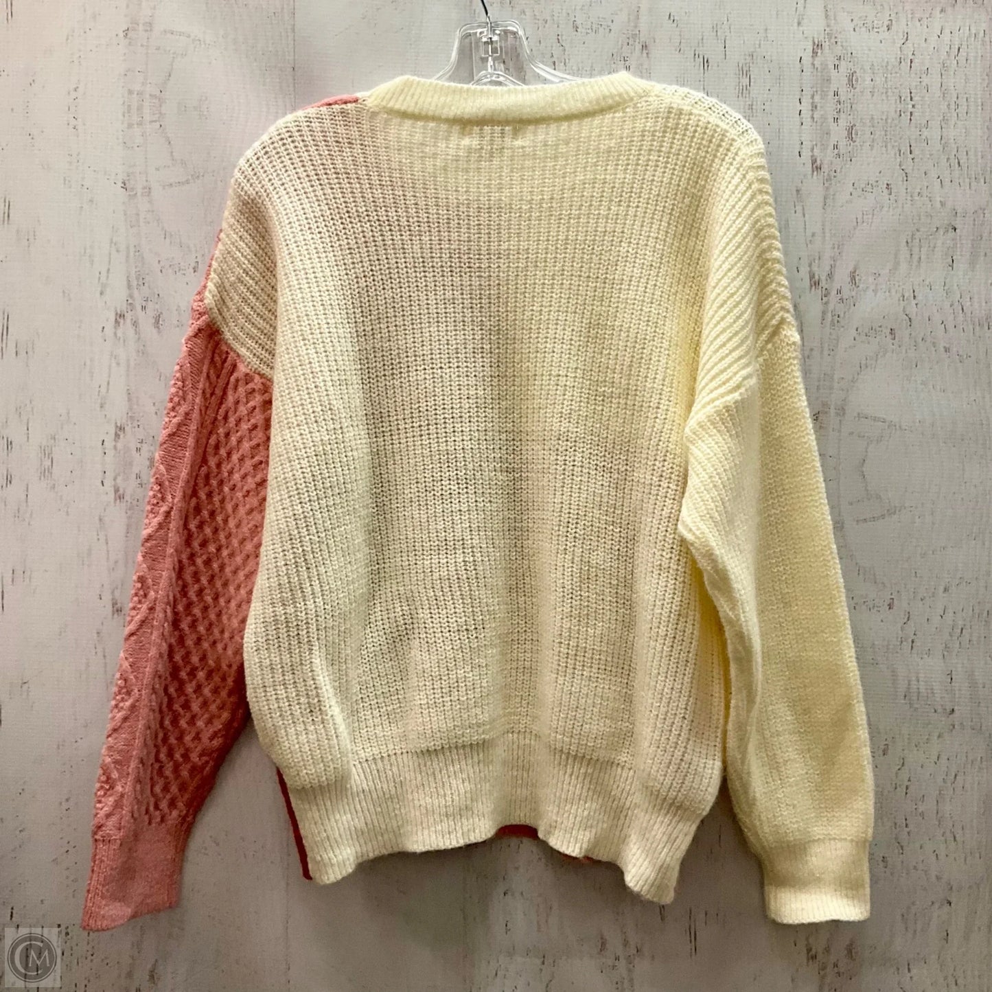 Sweater By Umgee In Pink & White, Size: S