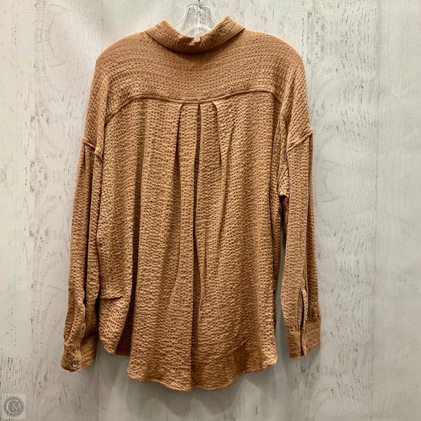 Top Long Sleeve By Bke In Brown, Size: Xs