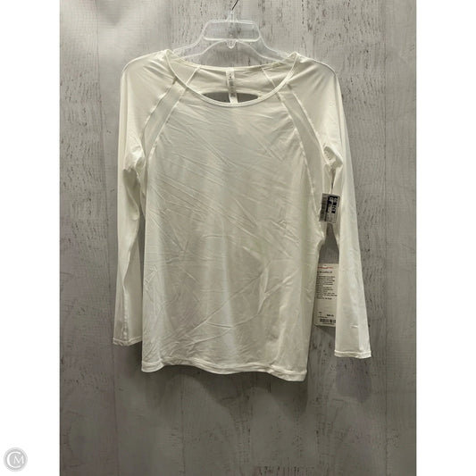 Athletic Top Long Sleeve Crewneck By Lululemon In White, Size: 2