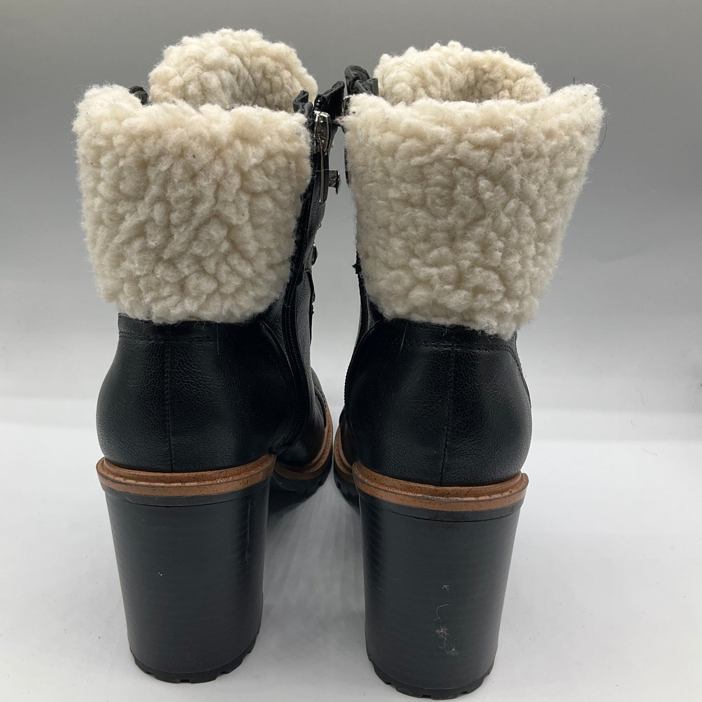 Boots Ankle Heels By Nine West In Black, Size: 6.5