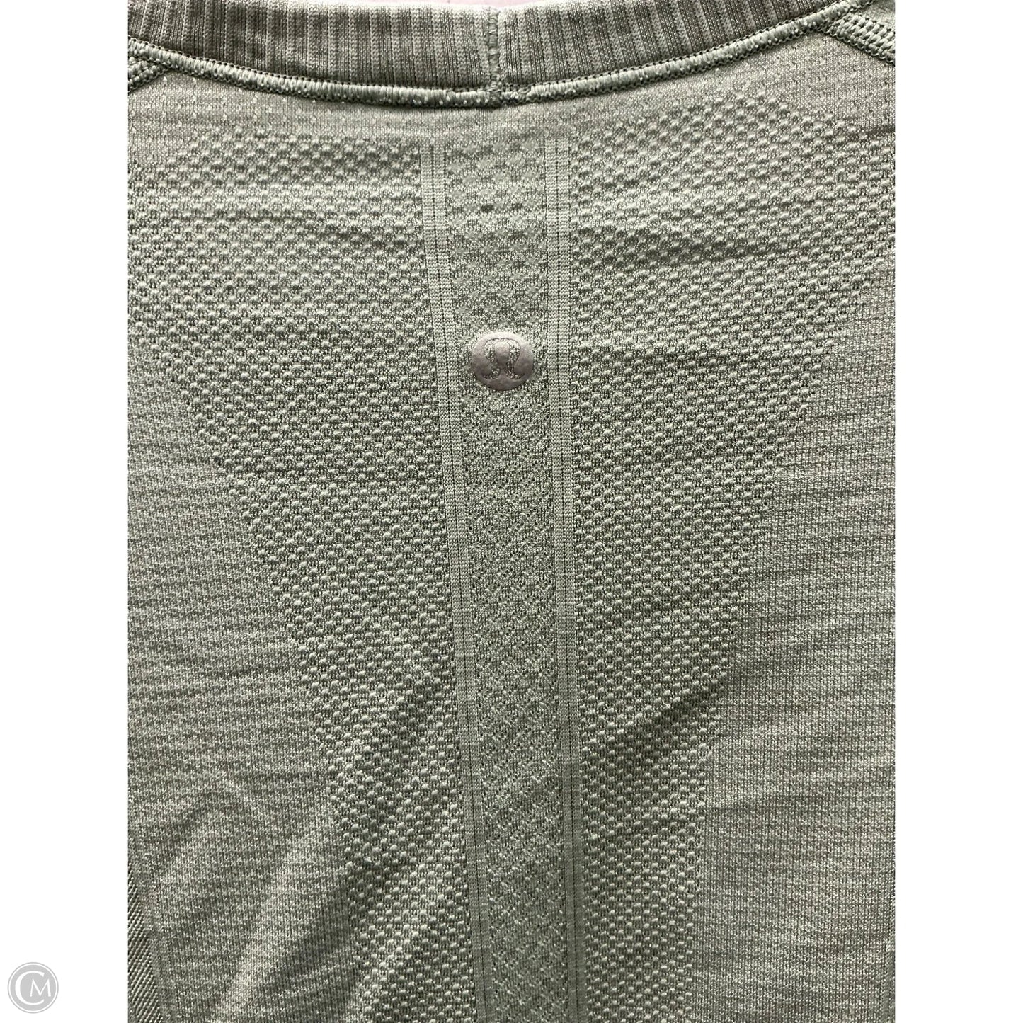 Athletic Top Long Sleeve Collar By Lululemon In Green, Size: 10