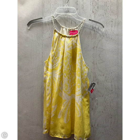 Top Sleeveless Designer By Lilly Pulitzer In Yellow, Size: S