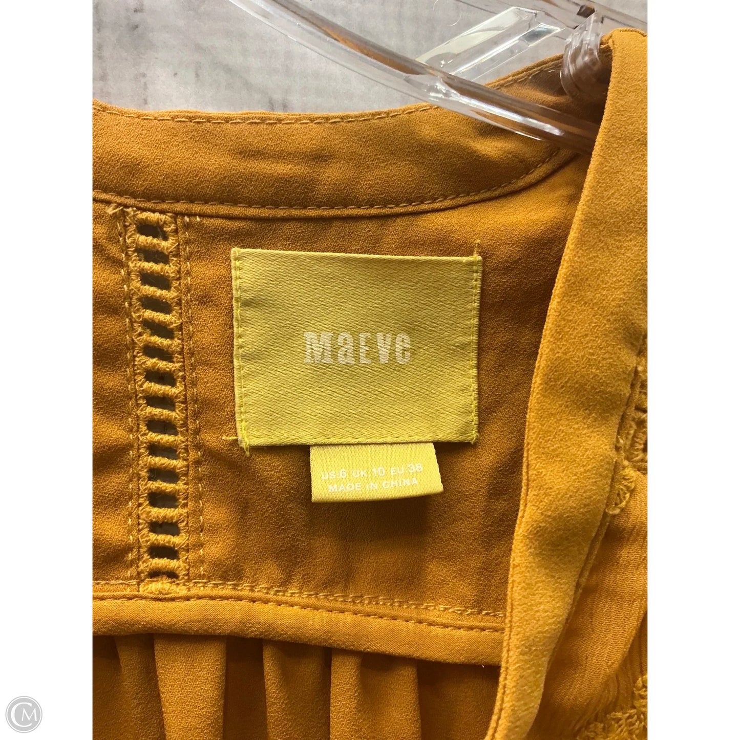 Top Sleeveless By Maeve In Yellow, Size: S