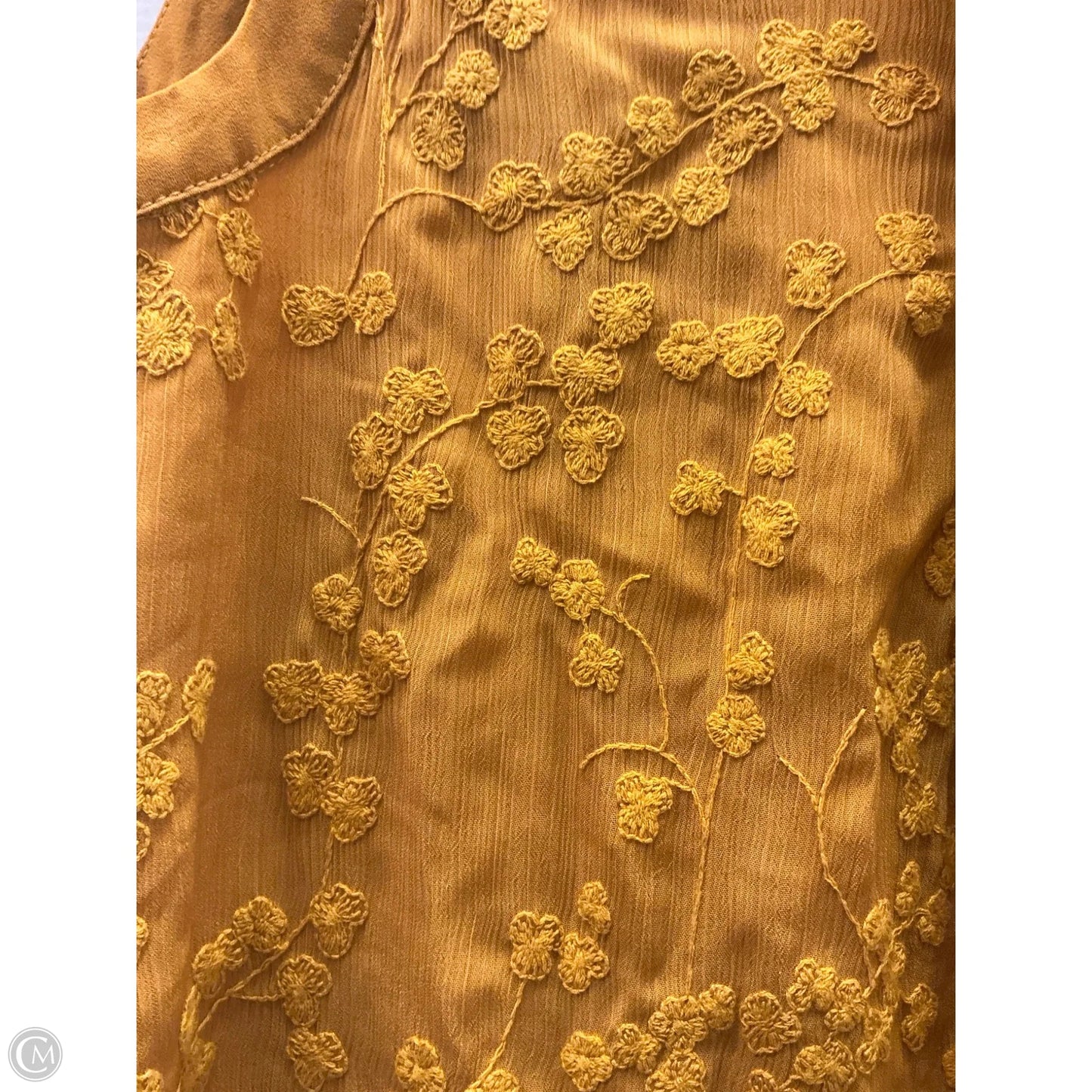 Top Sleeveless By Maeve In Yellow, Size: S