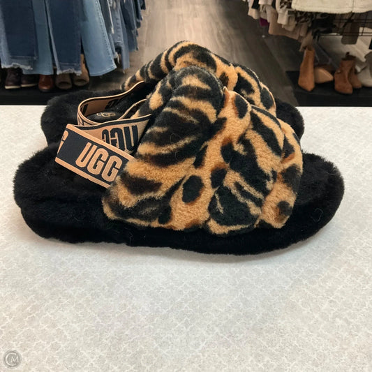 Slippers Designer By Ugg In Animal Print, Size: 7