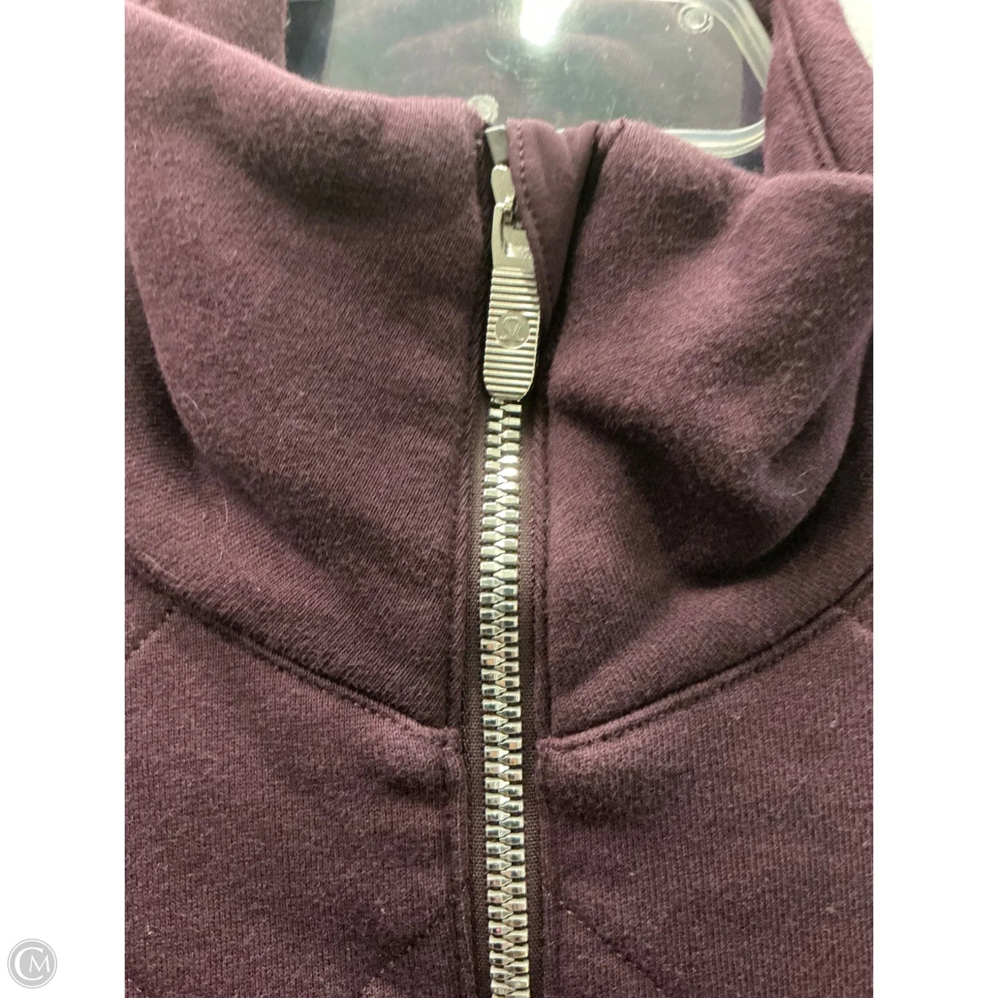 Athletic Top Long Sleeve Collar By Lululemon In Purple, Size: 4