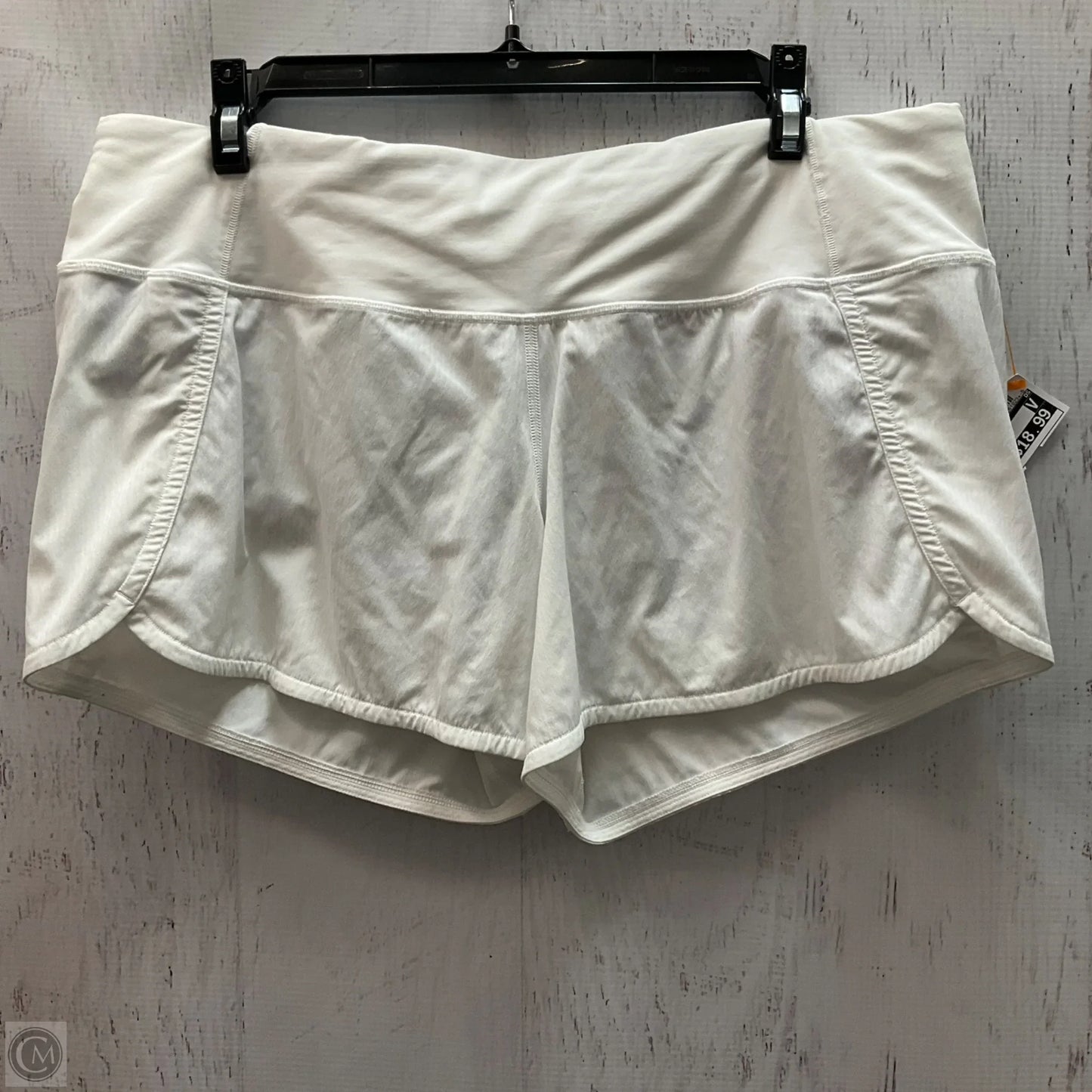 Athletic Shorts By Lululemon In White, Size: 10