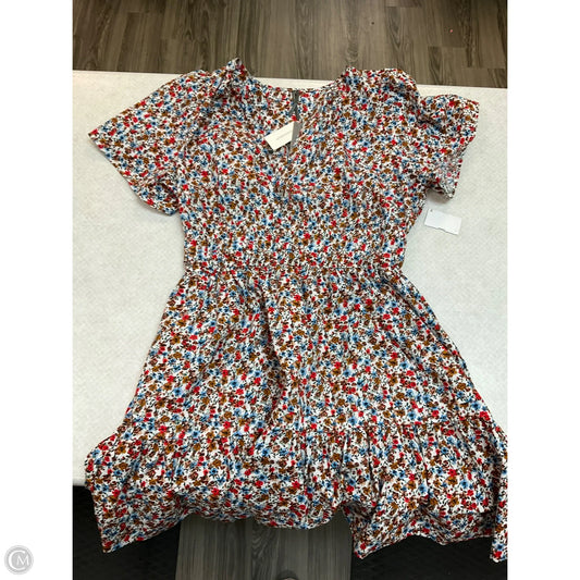 Dress Casual Midi By Anthropologie In Floral Print, Size: L