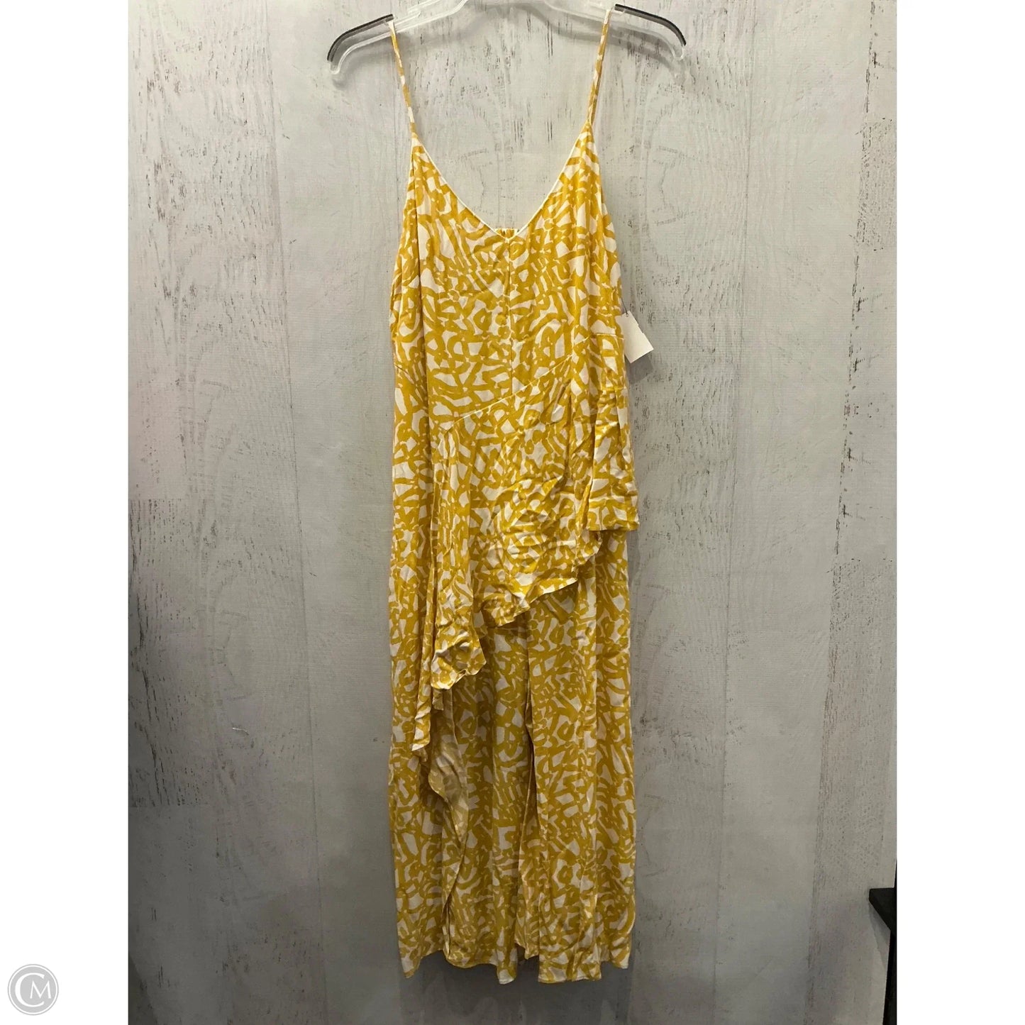 Jumpsuit By Maeve In White & Yellow, Size: 8p