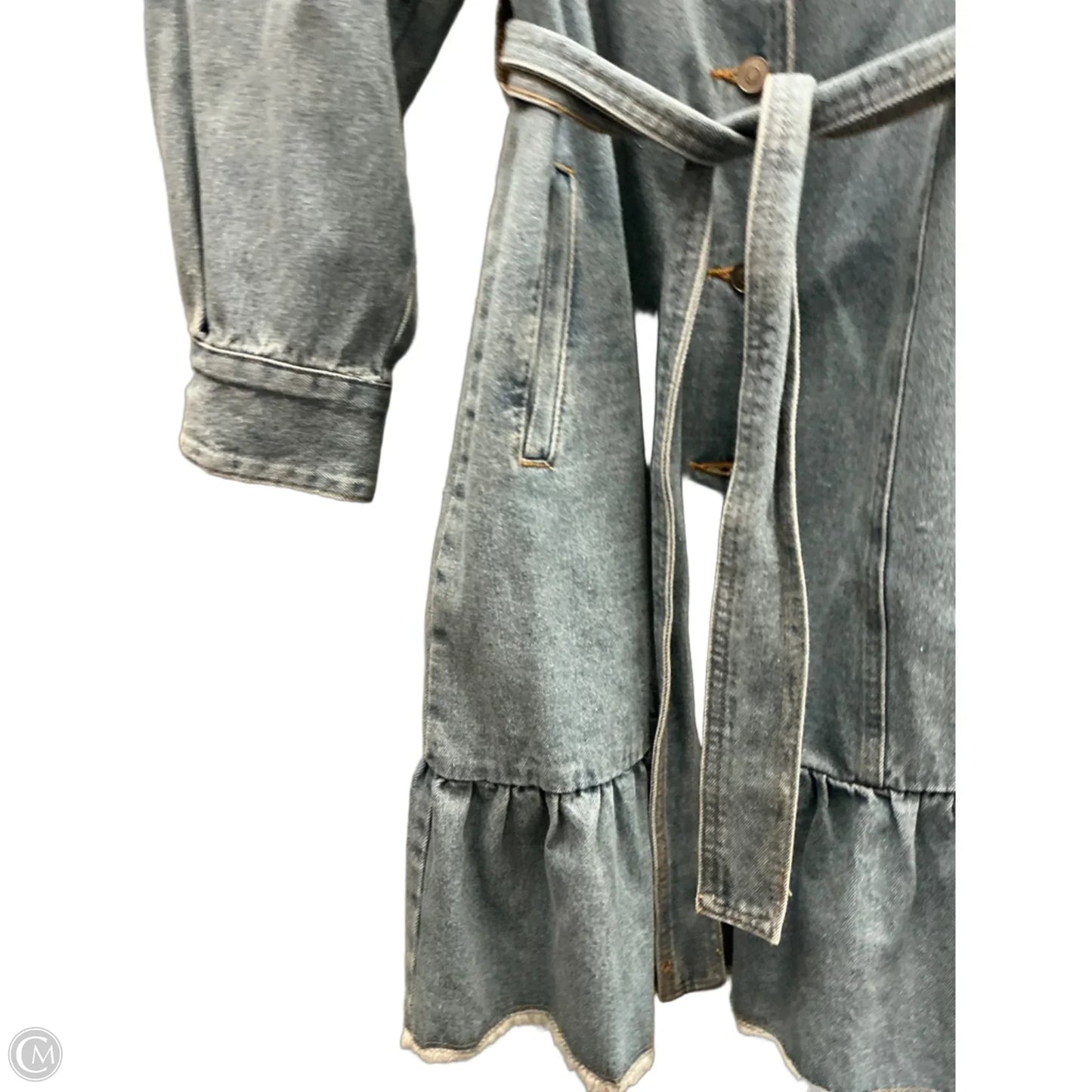 Dress Casual Midi By Vocal In Blue Denim, Size: M