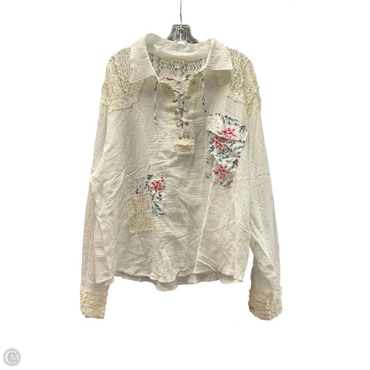 Top Long Sleeve By Pol In Floral Print, Size: L