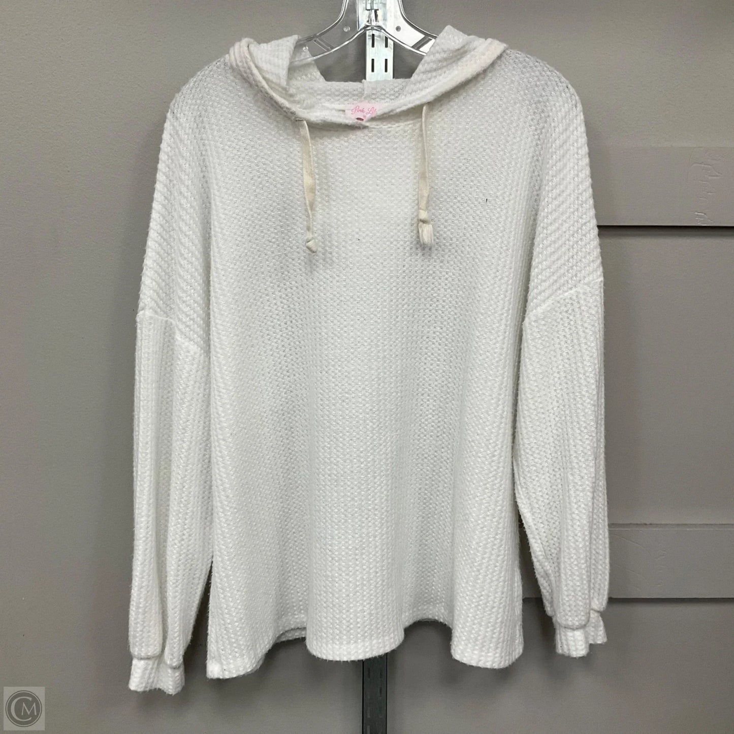 Top Long Sleeve By Pink Lily In White, Size: M