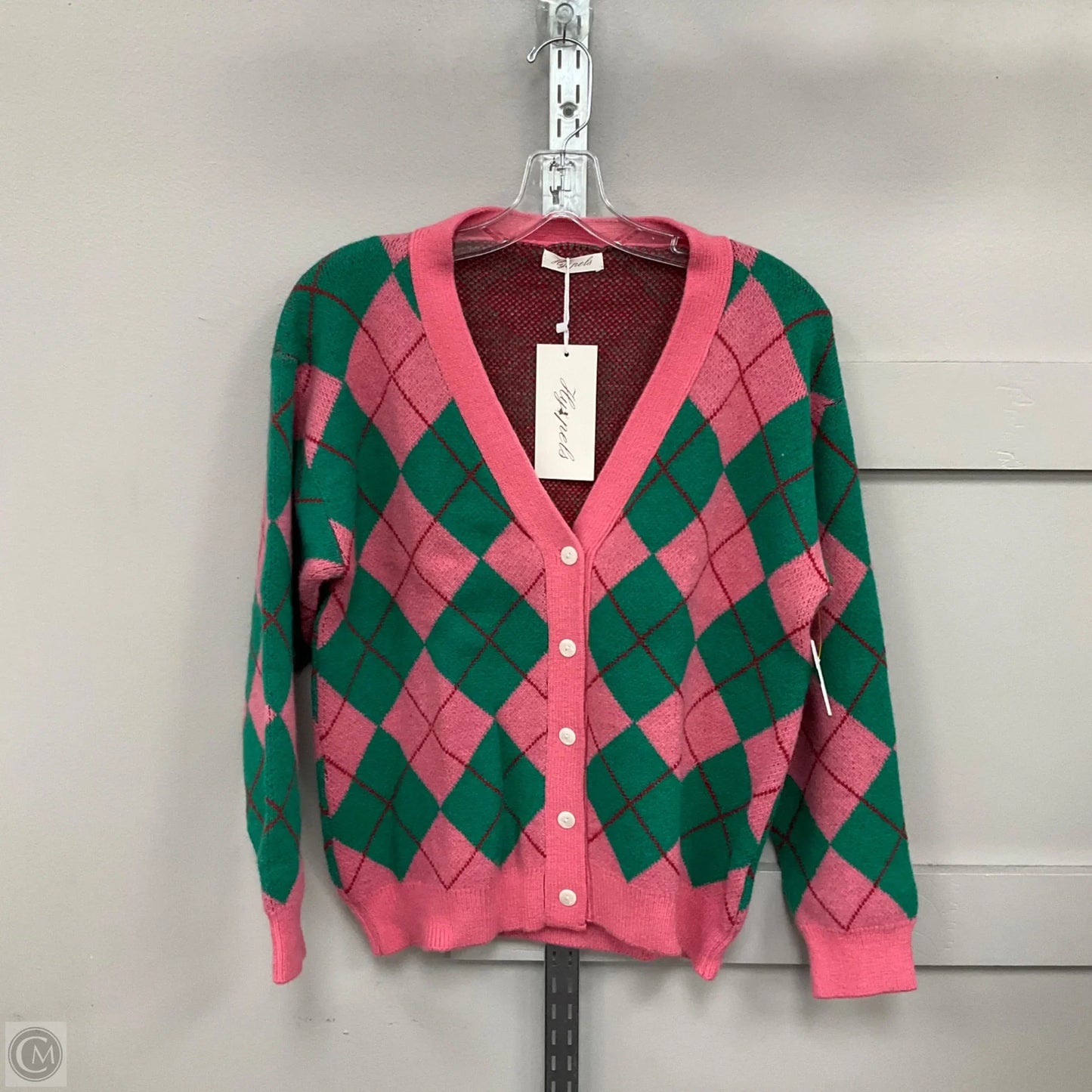 Cardigan By Clothes Mentor In Pink, Size: M