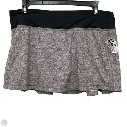 Athletic Skort By Lululemon In Black & Grey, Size: 10