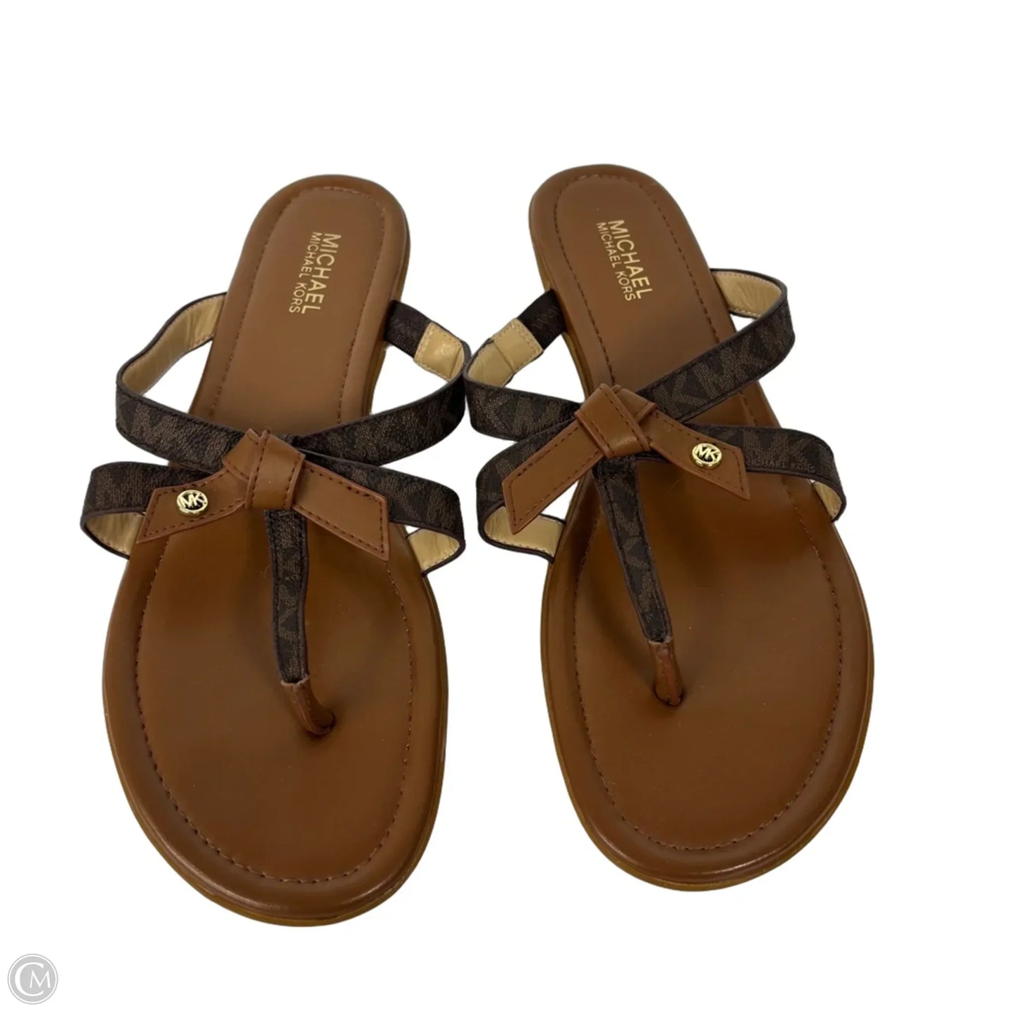 Sandals Flats By Michael By Michael Kors In Brown, Size: 8.5