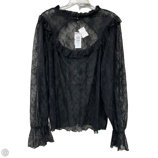 Top Long Sleeve By Torrid In Black, Size: 2x