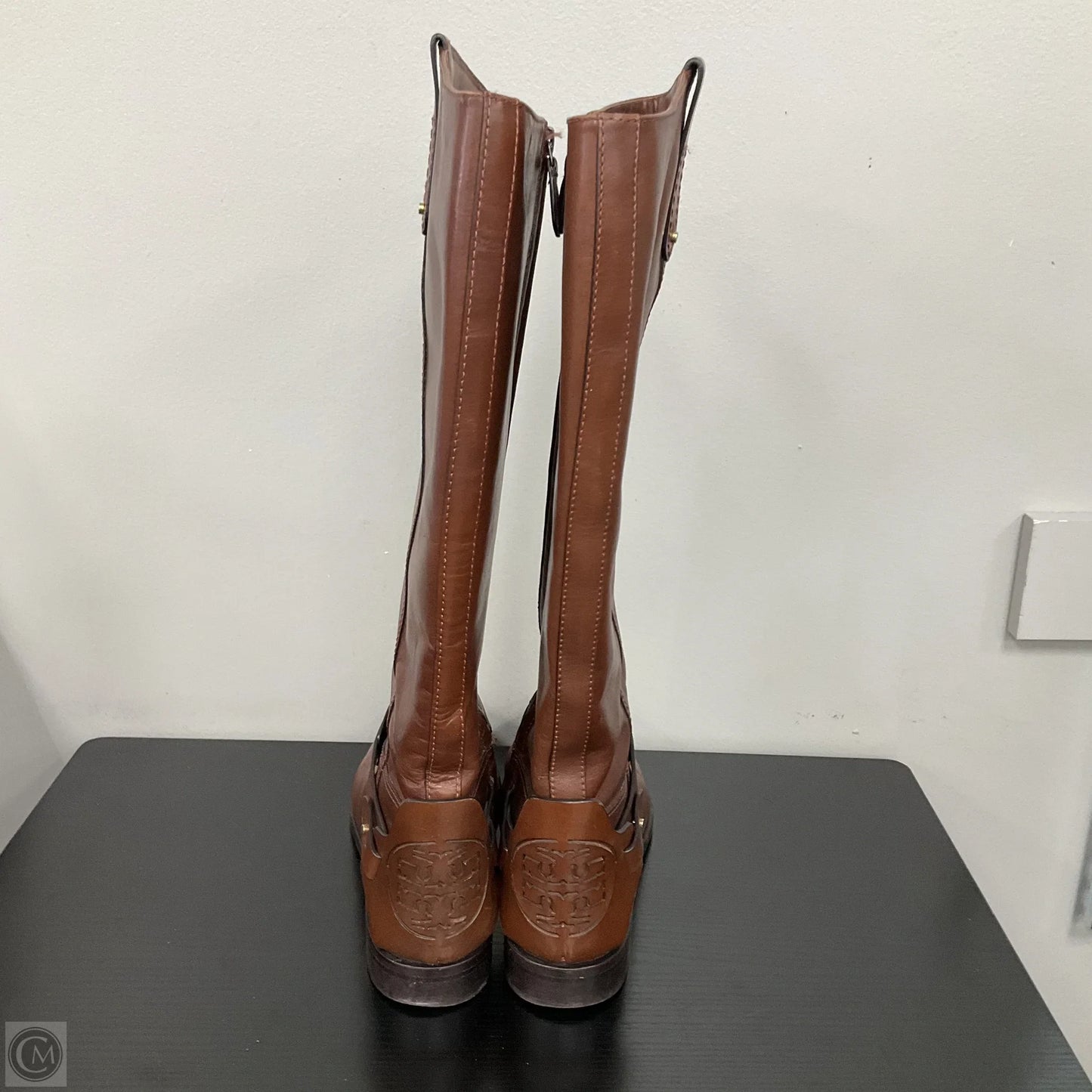 Boots Designer By Tory Burch In Brown, Size: 10