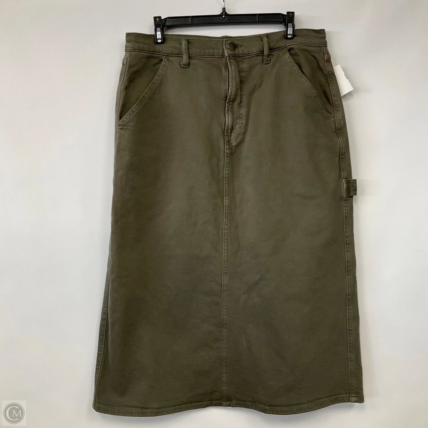 Skirt Maxi By Ana In Green Denim, Size: 12