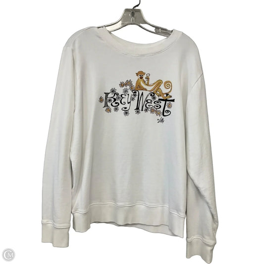 Sweatshirt Designer By Lilly Pulitzer In White, Size: M