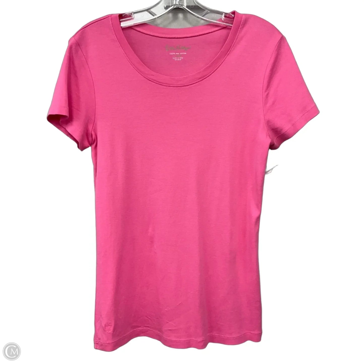 Top Short Sleeve Designer By Lilly Pulitzer In Pink, Size: L