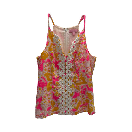 Orange & Pink Top Sleeveless Lilly Pulitzer, Size 2