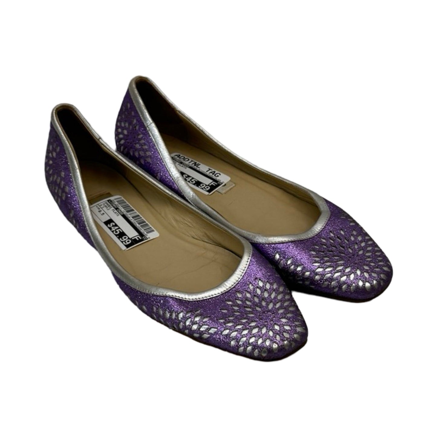 Purple Shoes Flats Jimmy Choo, Size 8.5