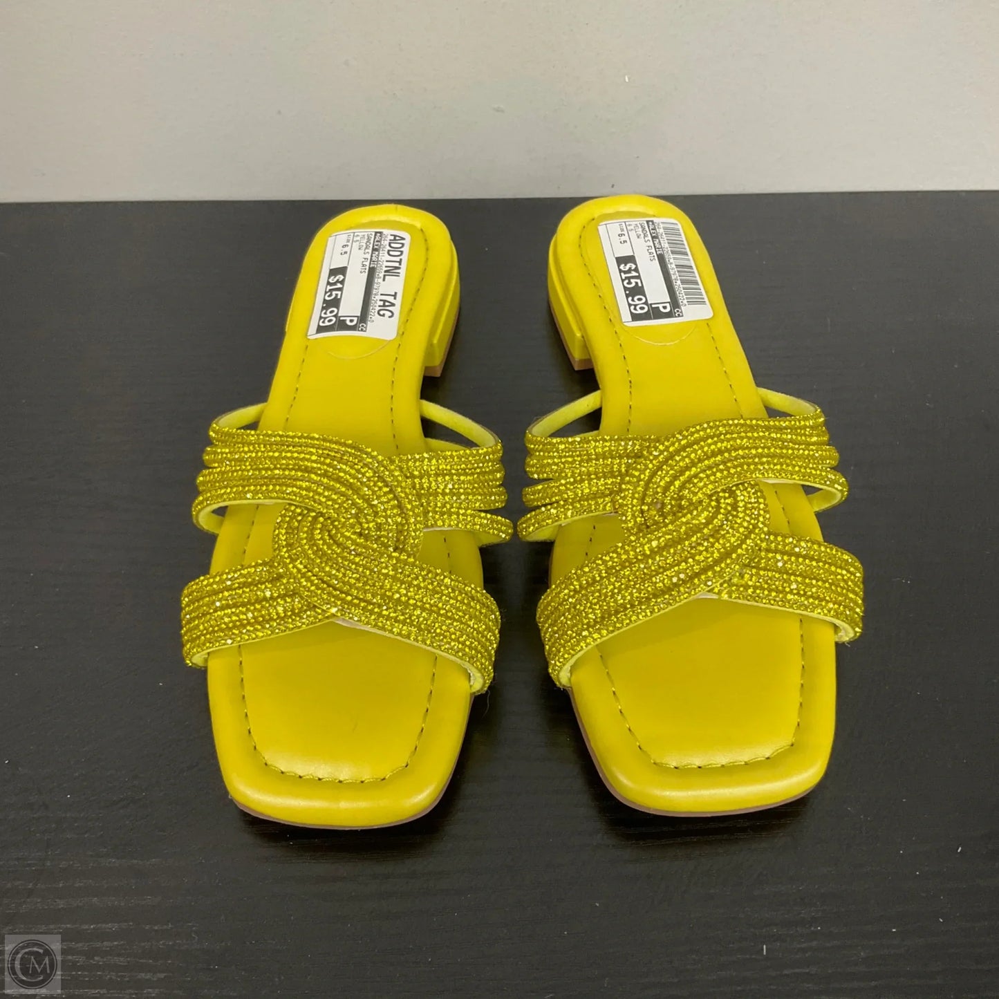 Sandals Flats By Alex Marie In Yellow, Size: 6.5