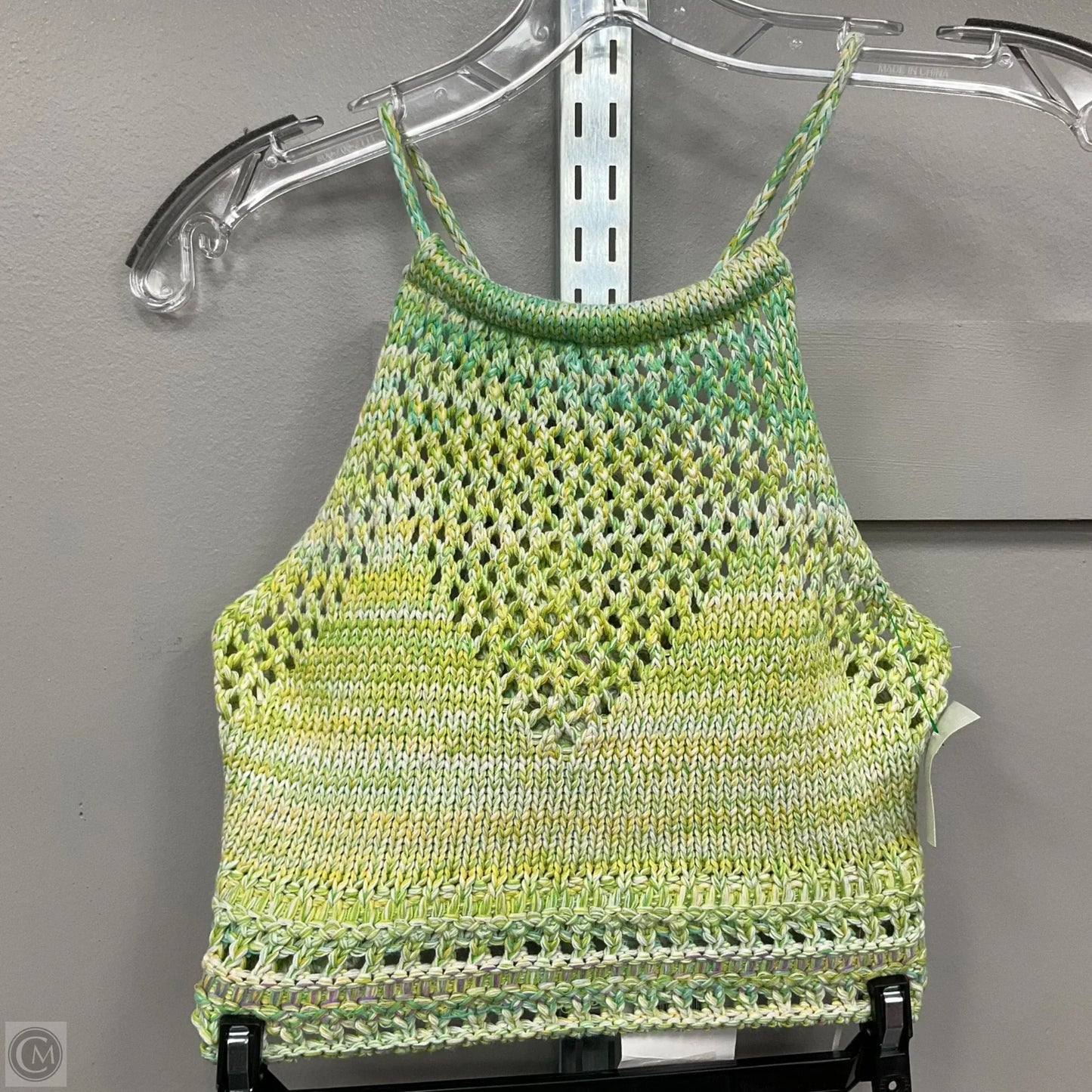 Top Sleeveless By Zara In Green, Size: L