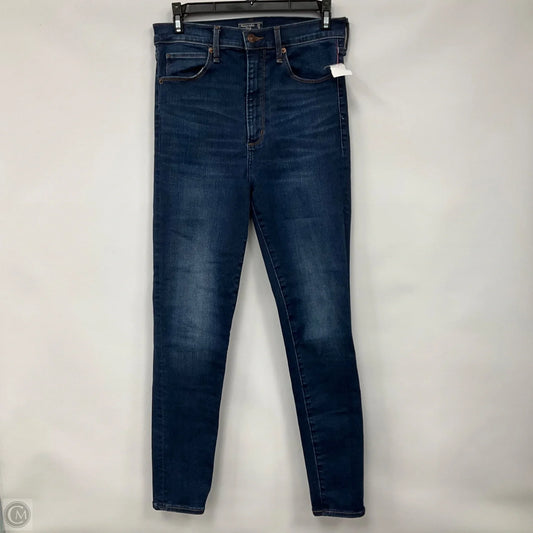 Jeans Skinny By Abercrombie And Fitch In Blue Denim, Size: 4p