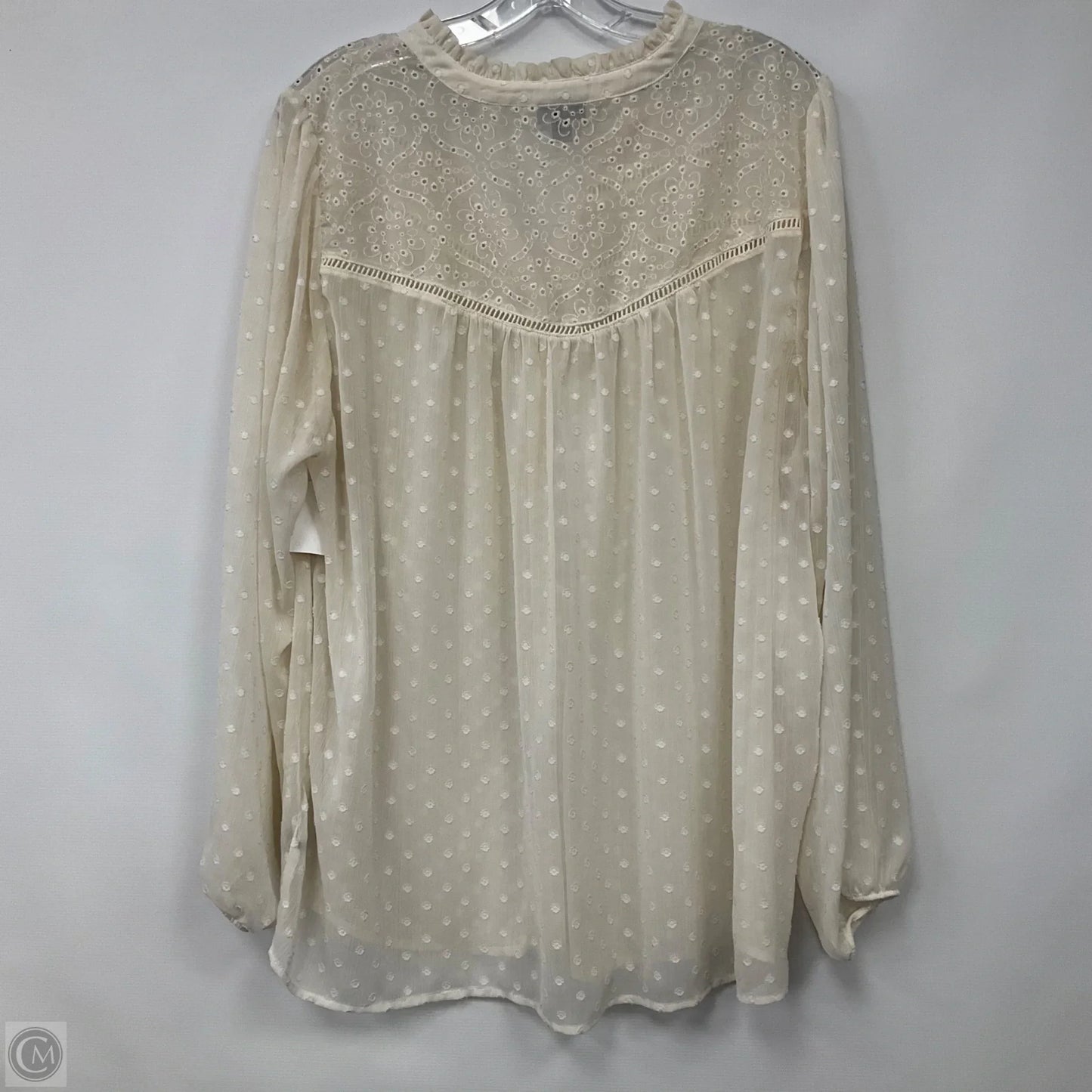 Top Long Sleeve By Torrid In Cream, Size: 3x