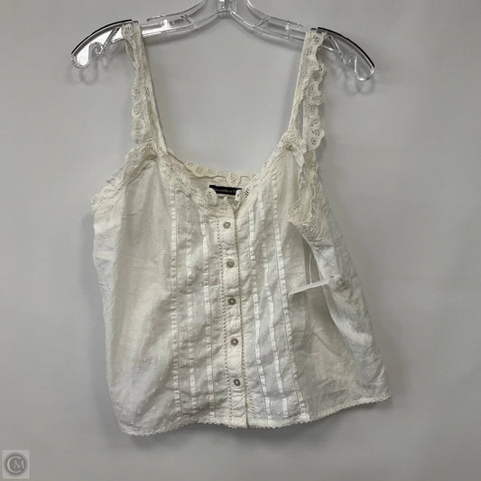 Top Sleeveless By Abercrombie And Fitch In Cream, Size: Xl